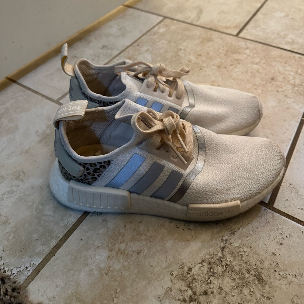 Adidas NMD leopard and white